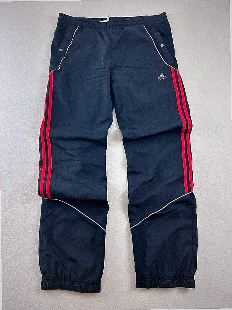 Adidas Jogginghose Vintage Y2K schwarz-rot