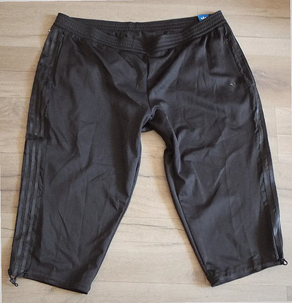 * adidas LOOSE FIT WIDE LEG 7/8 Hose Gr. 4XL NEU Fitness Schwarz Sport Jogging