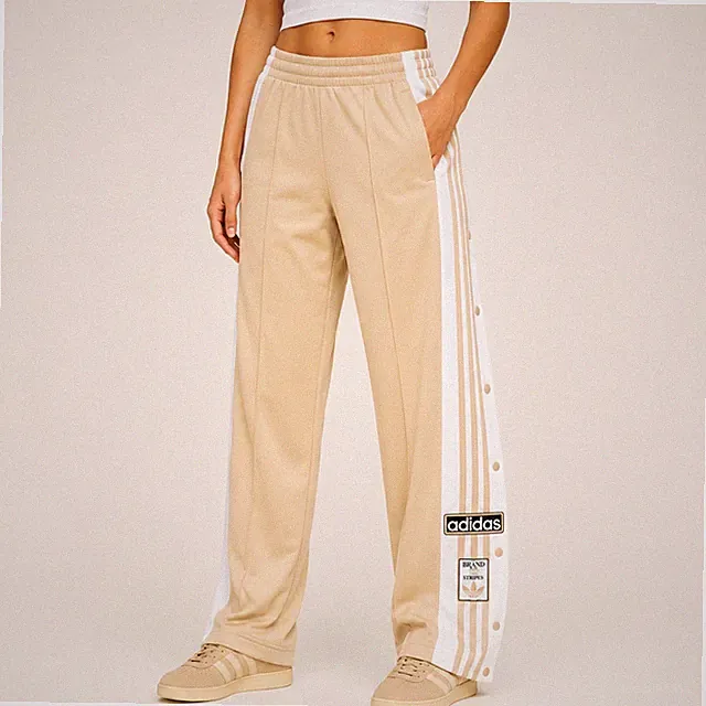 Adidas Originals Adibreak Track Pants XS Beige Damen Druckknopf Hose Neu mit...
