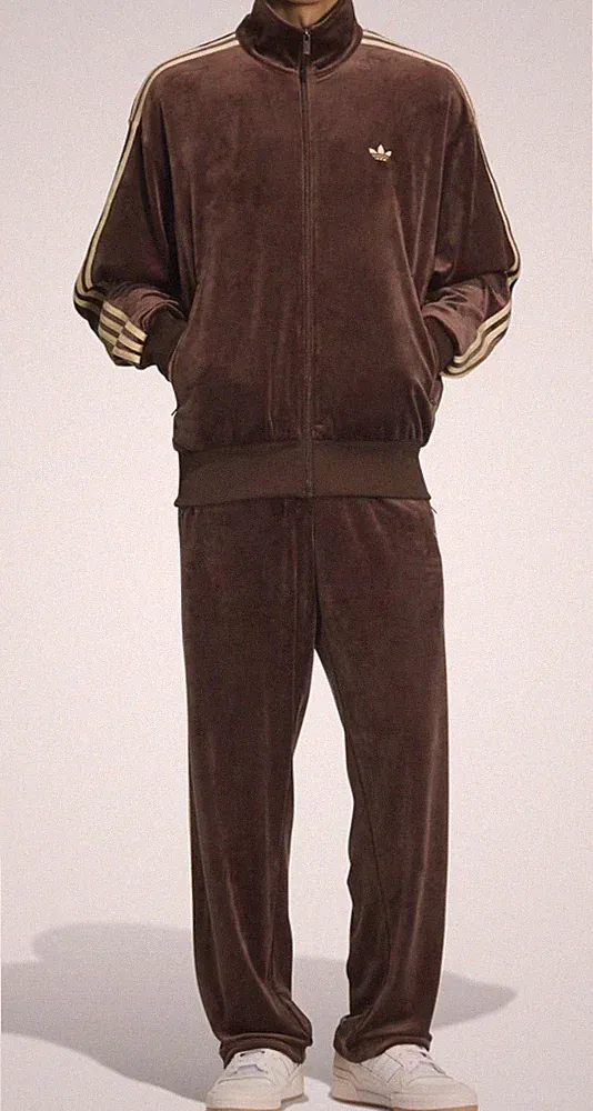 adidas Originals FB TP velour - jogginganzug - dark brown M