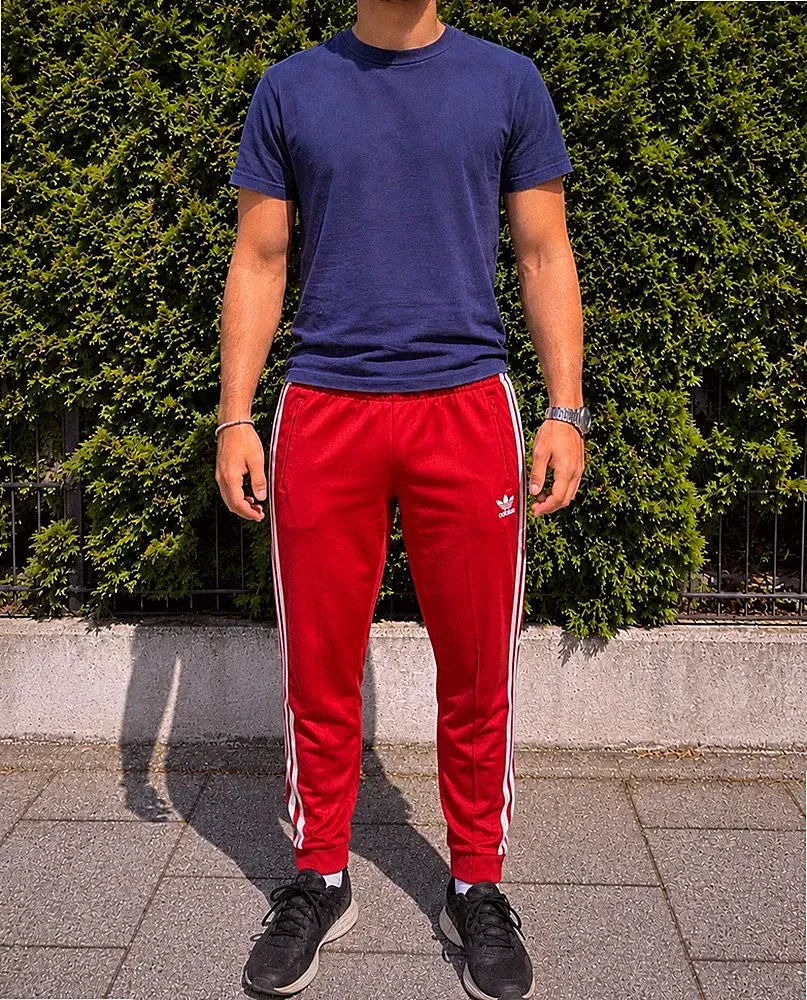 Adidas Originals Firebird Jogginghose Gr. S Rot Weiß Track Pants Trainingshose