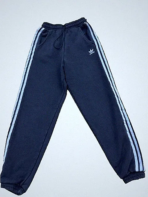 adidas Originals Fleece Jogginghose Herren Marineblau 3-Streifen L Regulär