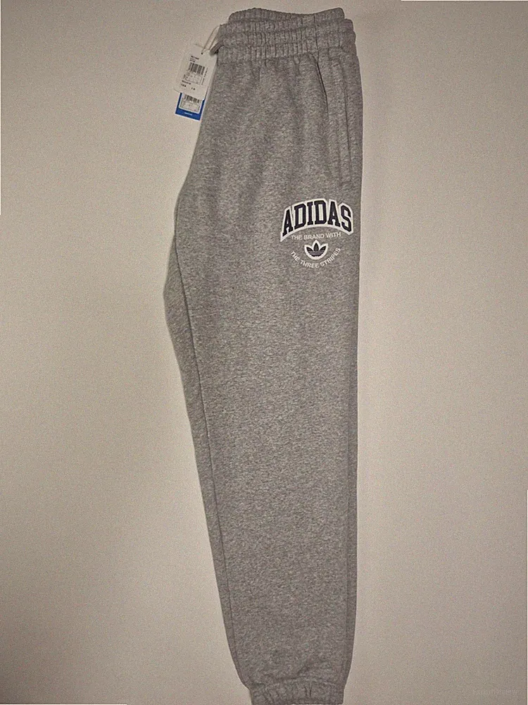 adidas Originals Herren Jogginghose L Grau Arch Fleece Freizeithose Sporthose