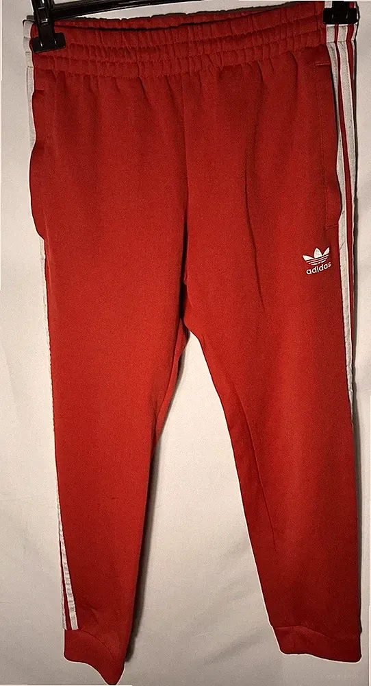 Adidas Originals Herren Jogginghose Rot Weiß Track Pants Größe S Casual Sport