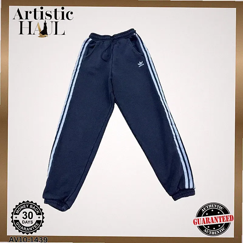 adidas Originals Herren Navy 3-Streifen Fleece Jogginghose L Regular