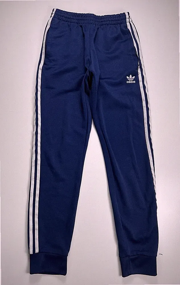 ADIDAS Originals Herren Track Pants Unten Blau/Weiß S Taglia S Tall Polyester
