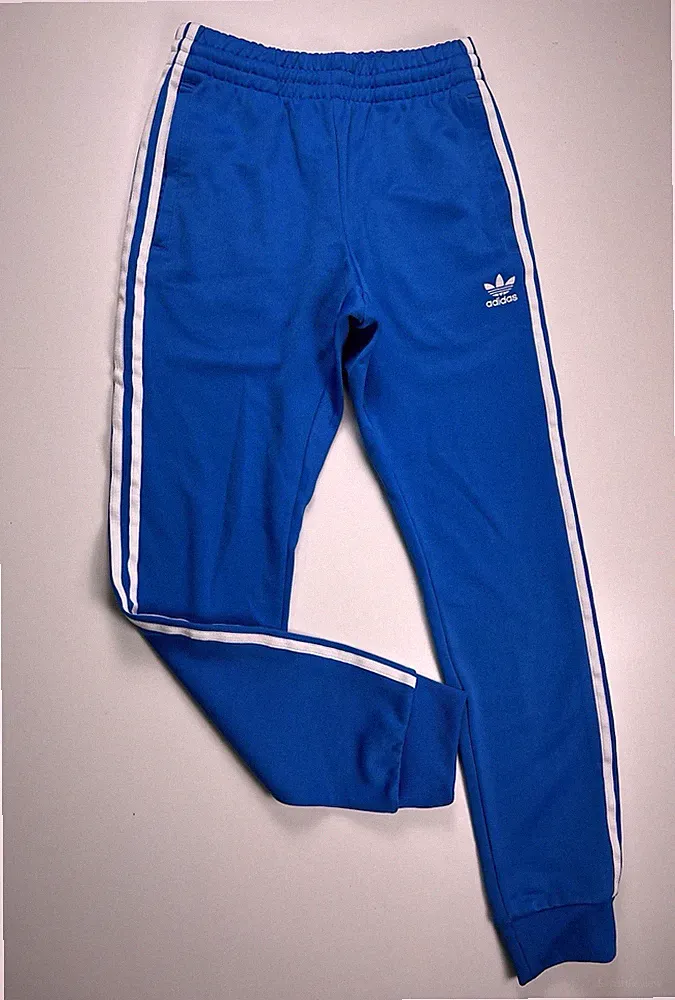ADIDAS Originals Herren TrackTop Trainingshose Größe XS Blau Weiß, Polyester