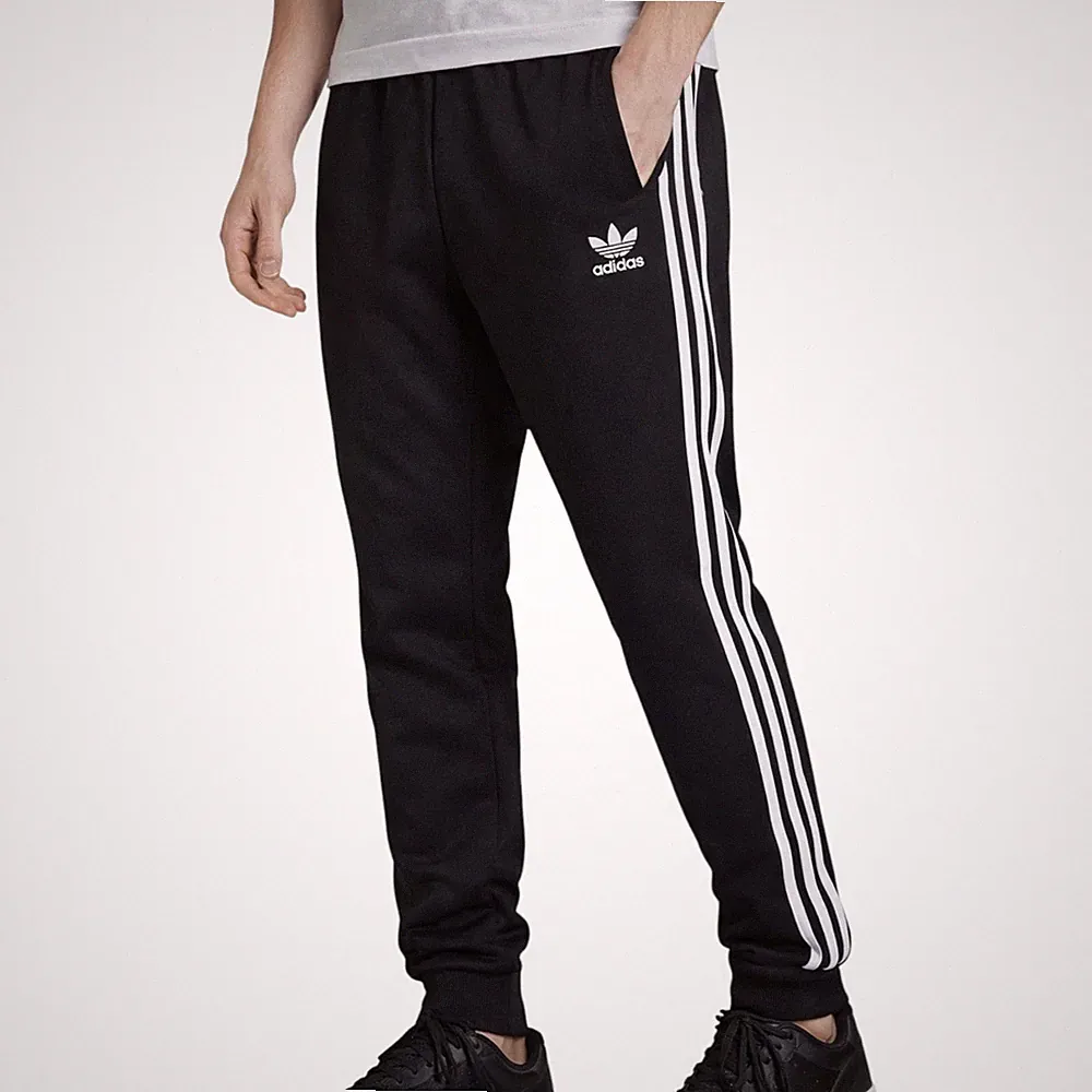 Adidas Originals Jogginghose Herren Schwarz Trefoil Trainingshose Retro SST Gr M