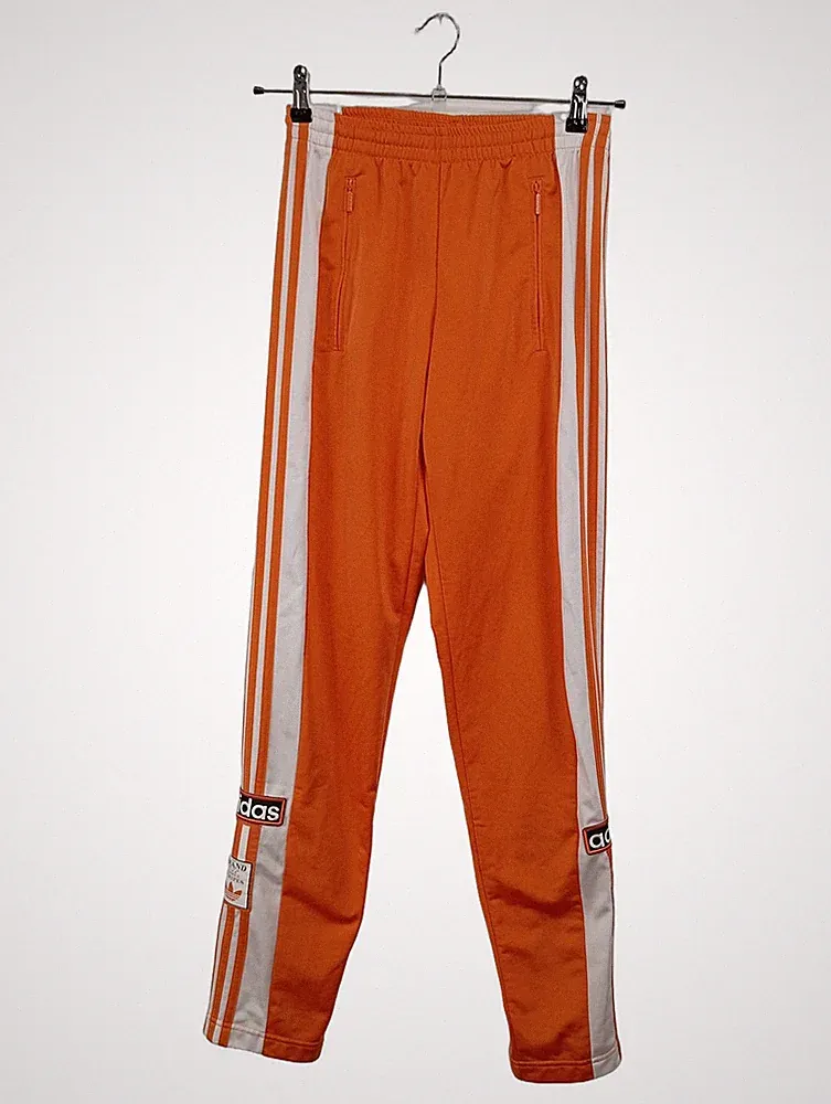 adidas Originals Snap Button Trainingshose Jogginghose Retro Orange Gr. 44 XS