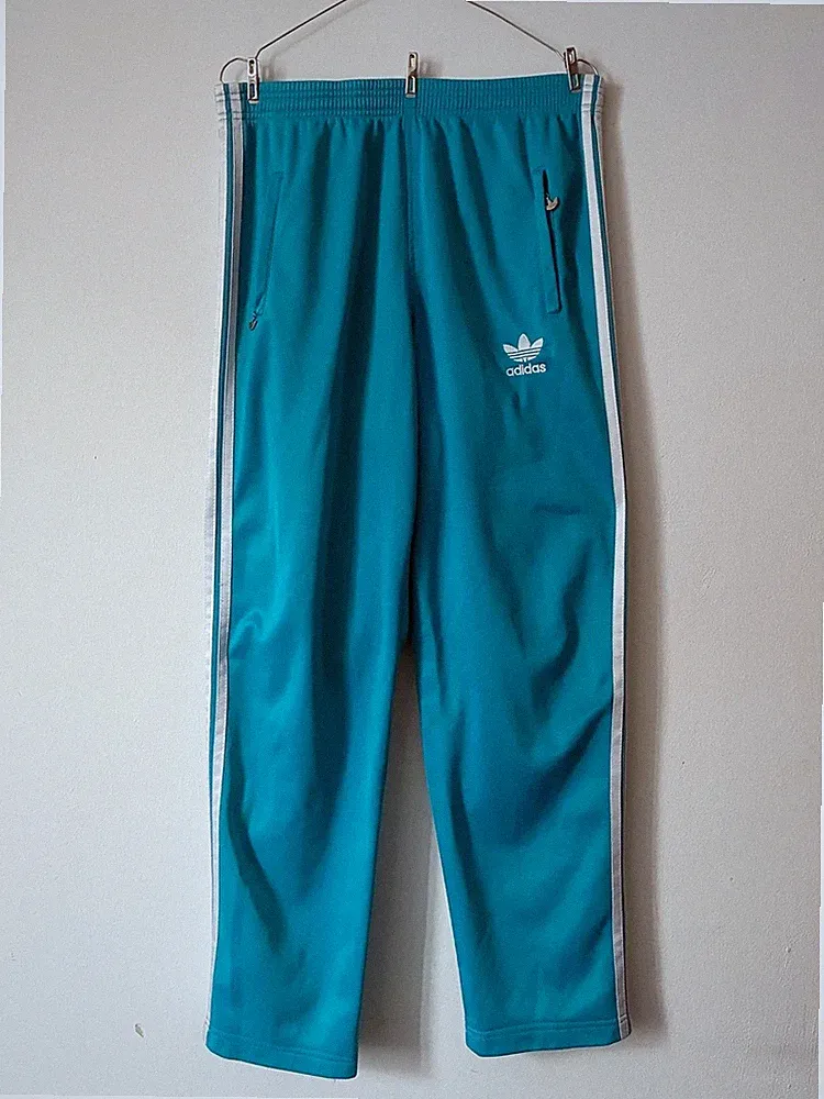 adidas Originals Trackpants Herren Gr. M Türkis Jogginghose Retro Trefoil Y2K