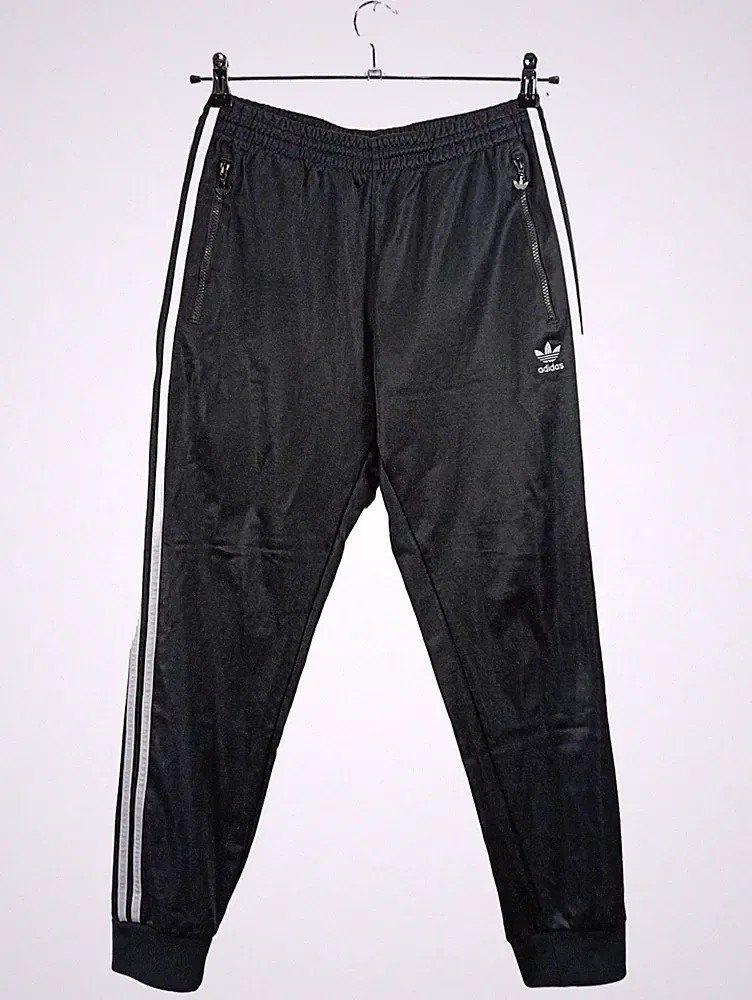 Adidas Originals Trainingshose Herren M Schwarz 3 Streifen Jogginghose