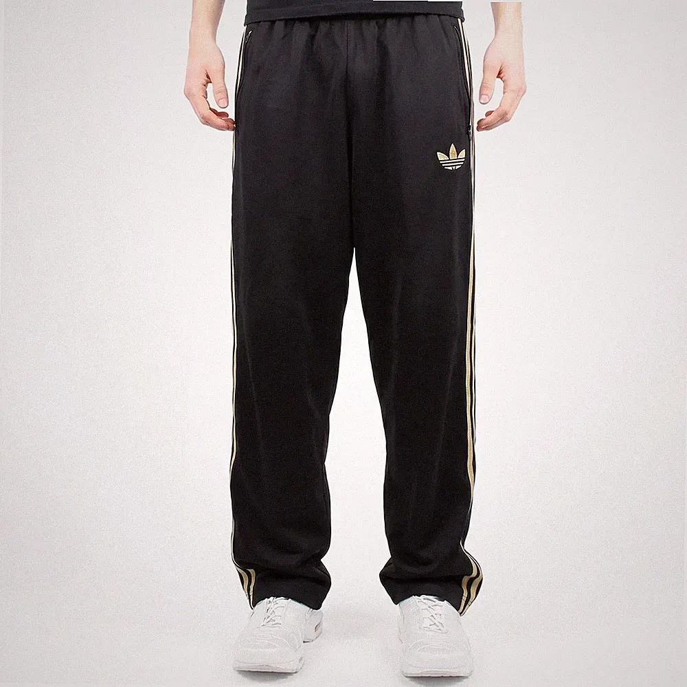 Adidas Retro Trainingshose Sweatpants Jogger Jogginghose Vintage Schwarz Gold