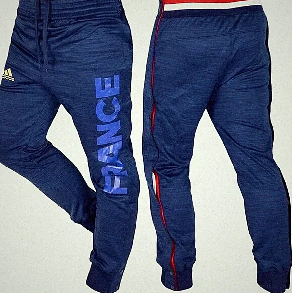 Adidas Snap Herren Trainingshose Jogginghose Basketball Hose 🏀 Knopfleiste blau