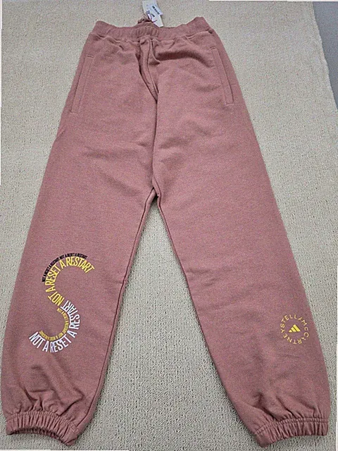 Adidas Stella McCartney Mauve Pink XS Jogginghose French Terry Neu mit Etikett