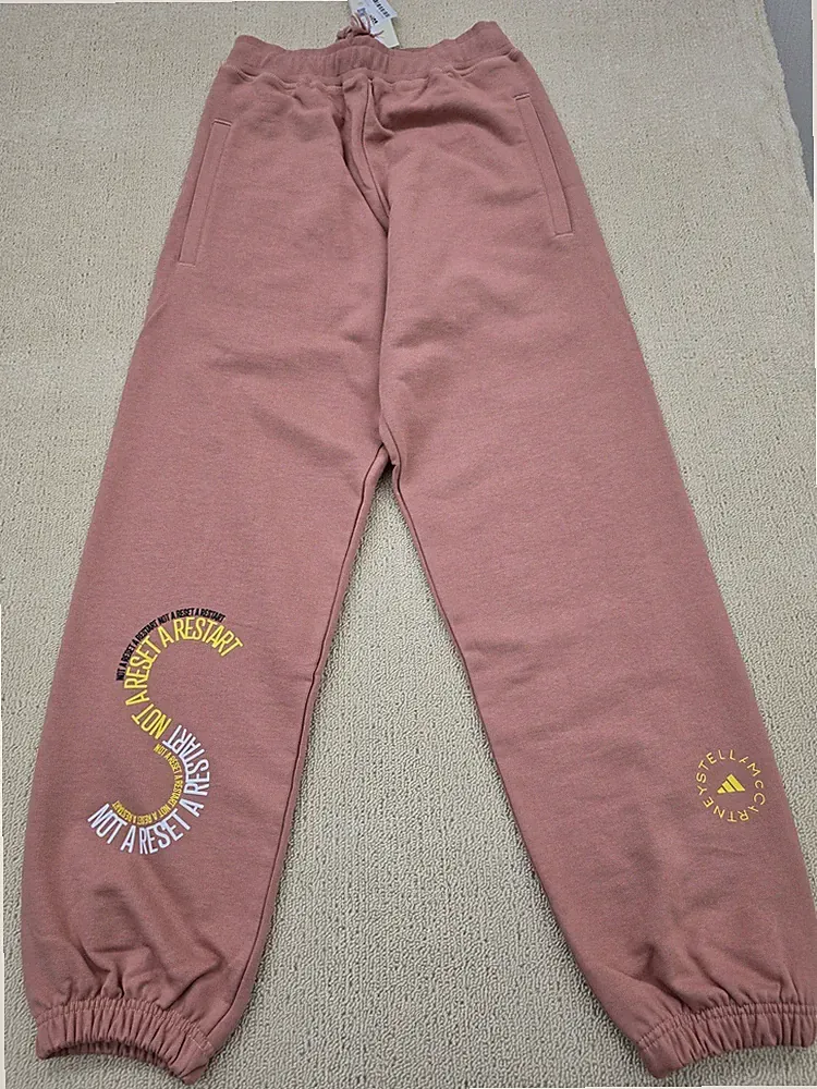 Adidas Stella McCartney Mauve Pink XS Jogginghose French Terry Neu mit Etikett