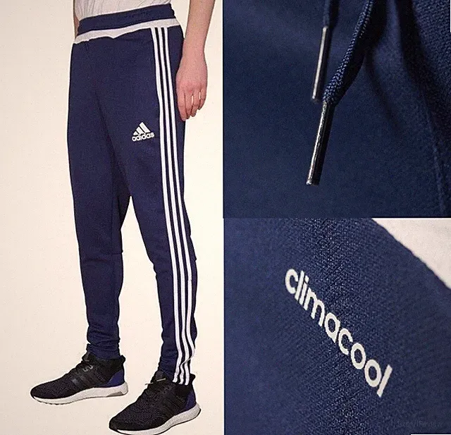 Adidas Tiro 15 Herren Dunkelblau Training Jogginghose Jogger Hose Tapered Fit