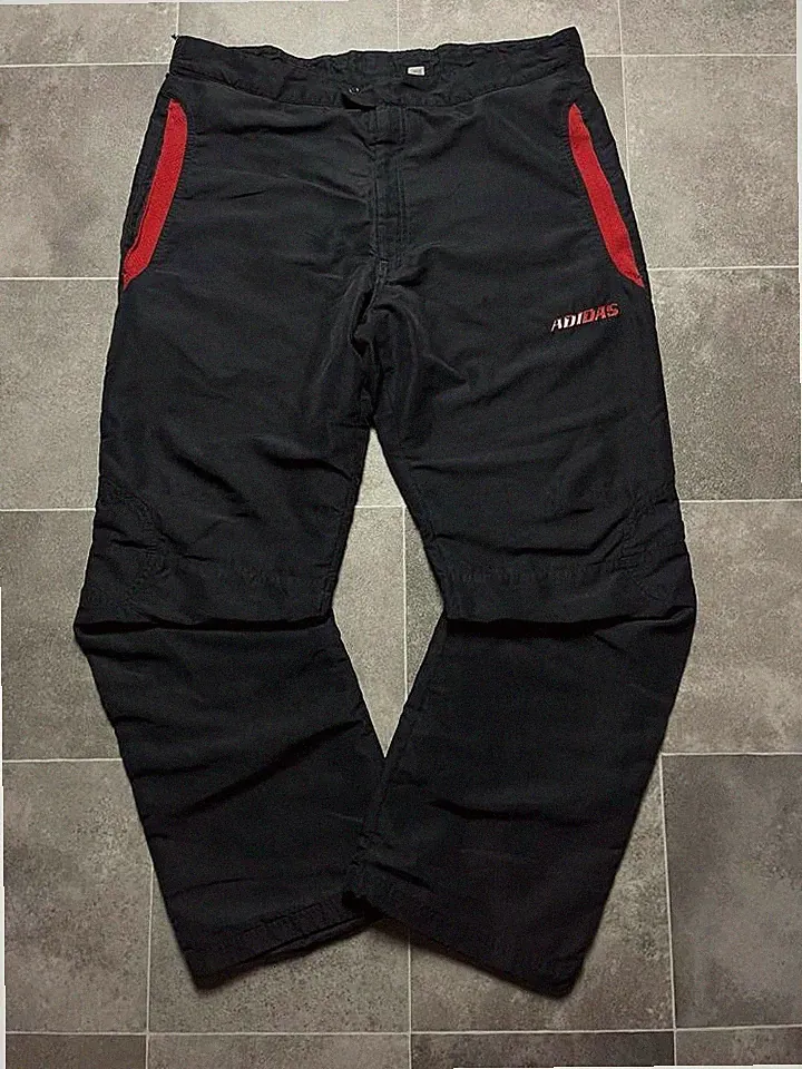 Adidas Trackpants 2005 vintage baggy Jogginghose Herren dunkelblau/rot Größe M