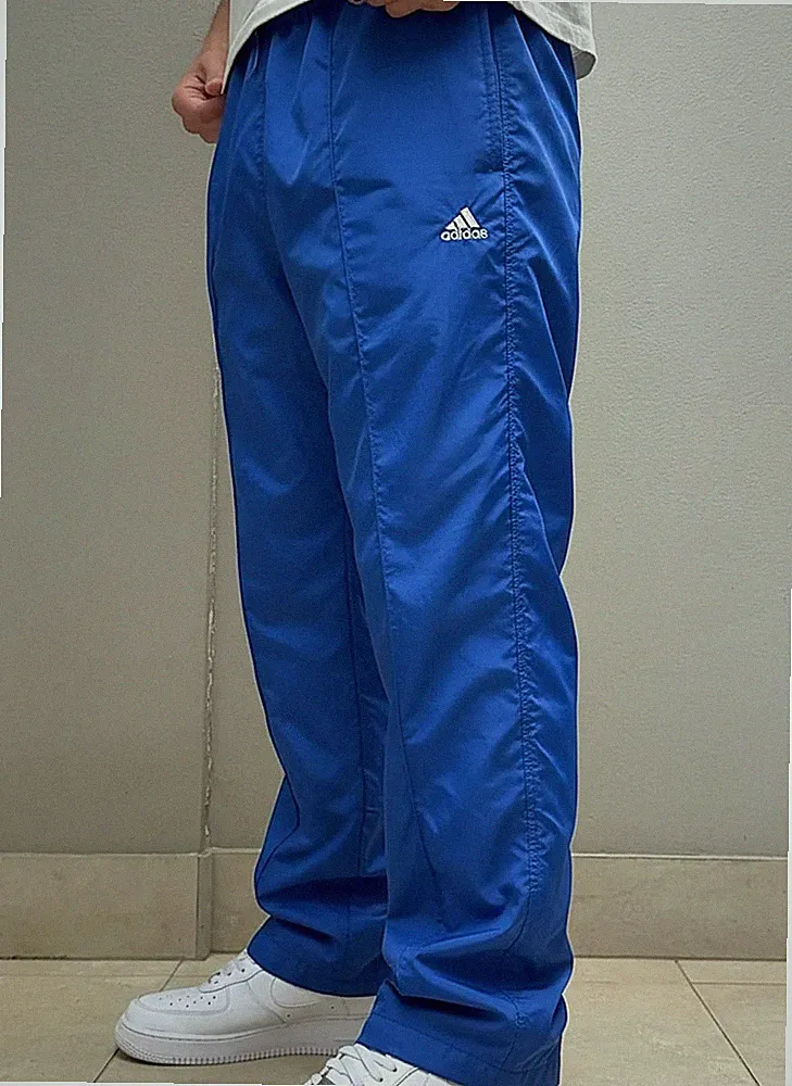 Adidas Trackpants Jogginghose vintage pashastyle fit y2k Blau weiß Gr. L