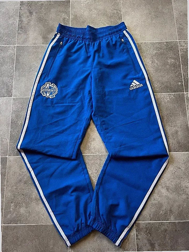 Adidas Trackpants Marseille Jogginghose Baggy Jogger vintage blau/weiß Größe S
