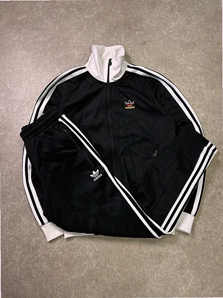 Adidas Tracksuit S Vintage Y2K 90s Retro Jogginganzug | Schwarz/Weiß