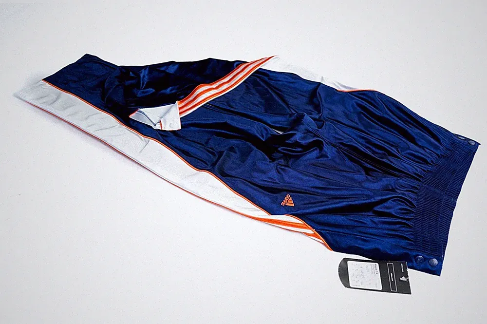 Adidas Trainings Hose Vintage Sport Jogging Pant Tear Off Baggy Shiny Glanz Gr L