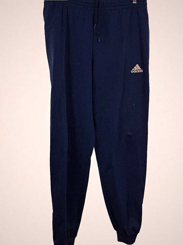 Adidas Trainingshose blau Polyester 36-38 in Bundweite 33L Herren XL Vintage 2004