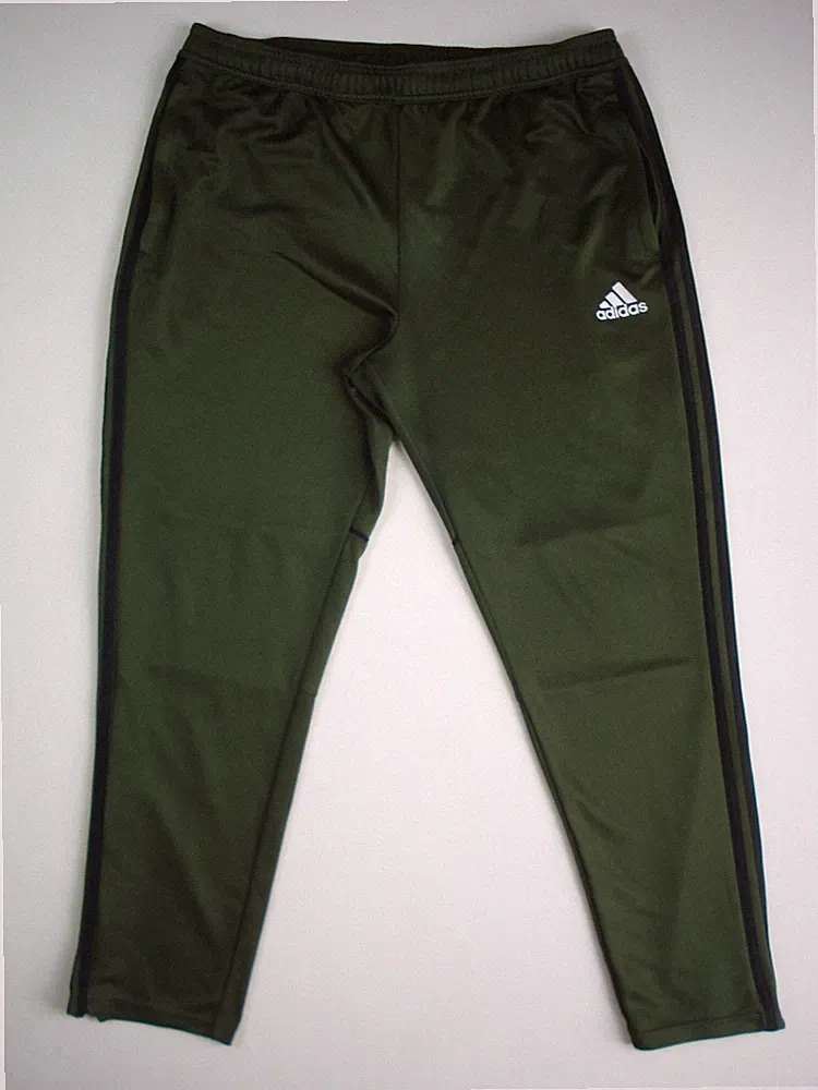 Adidas Trainingshose grün Jogginghose Herren XL Reißverschluss Bündchen Regular Fit Stretch