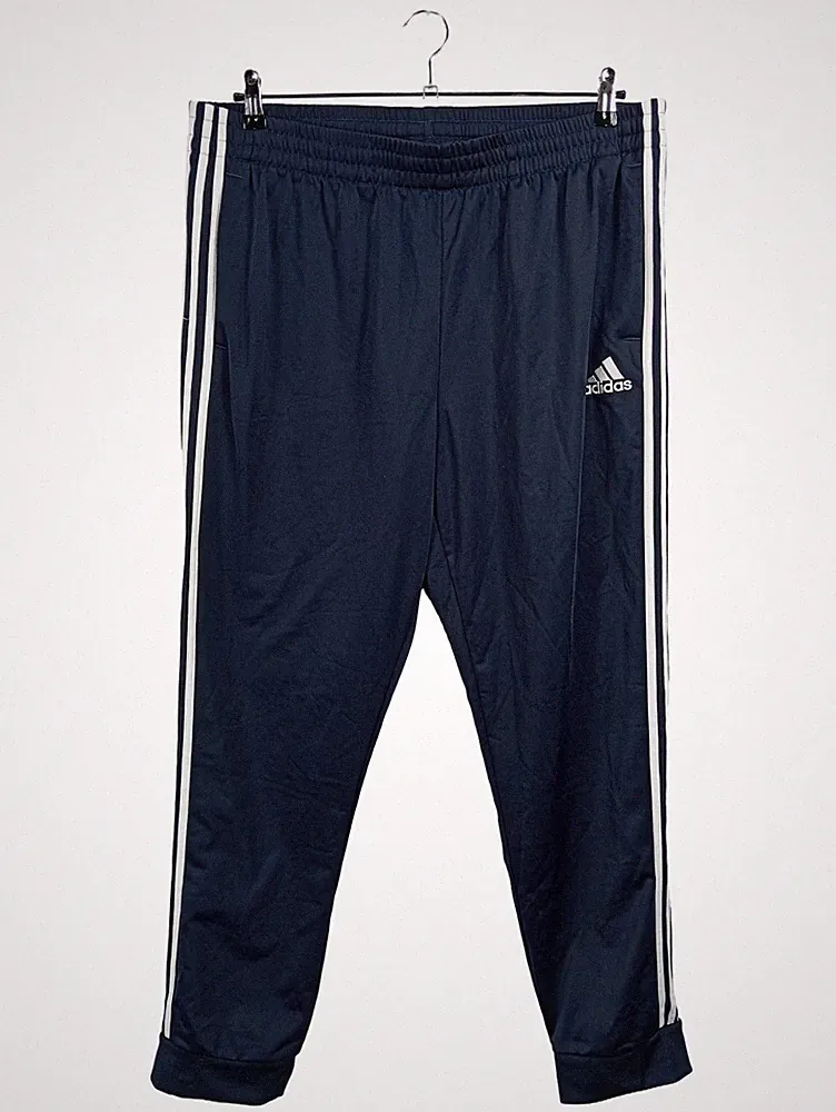 Adidas Trainingshose Herren Gr. 52/54 Blau 3-Streifen Jogginghose