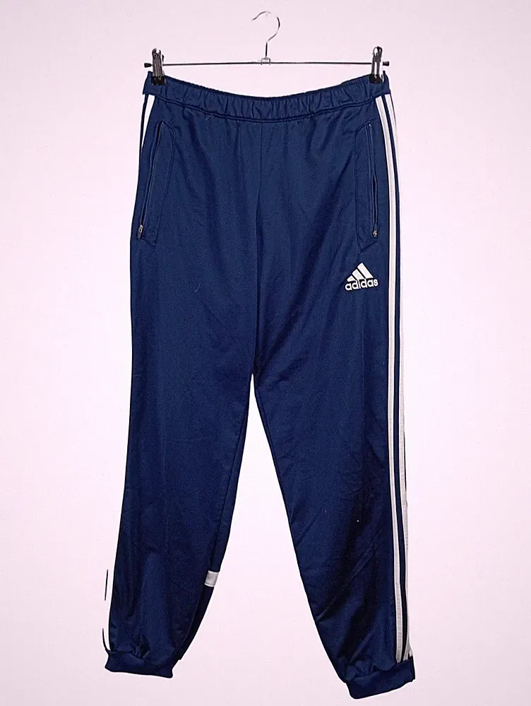 Adidas Trainingshose Herren Gr. M Blau Jogginghose 3 Streifen