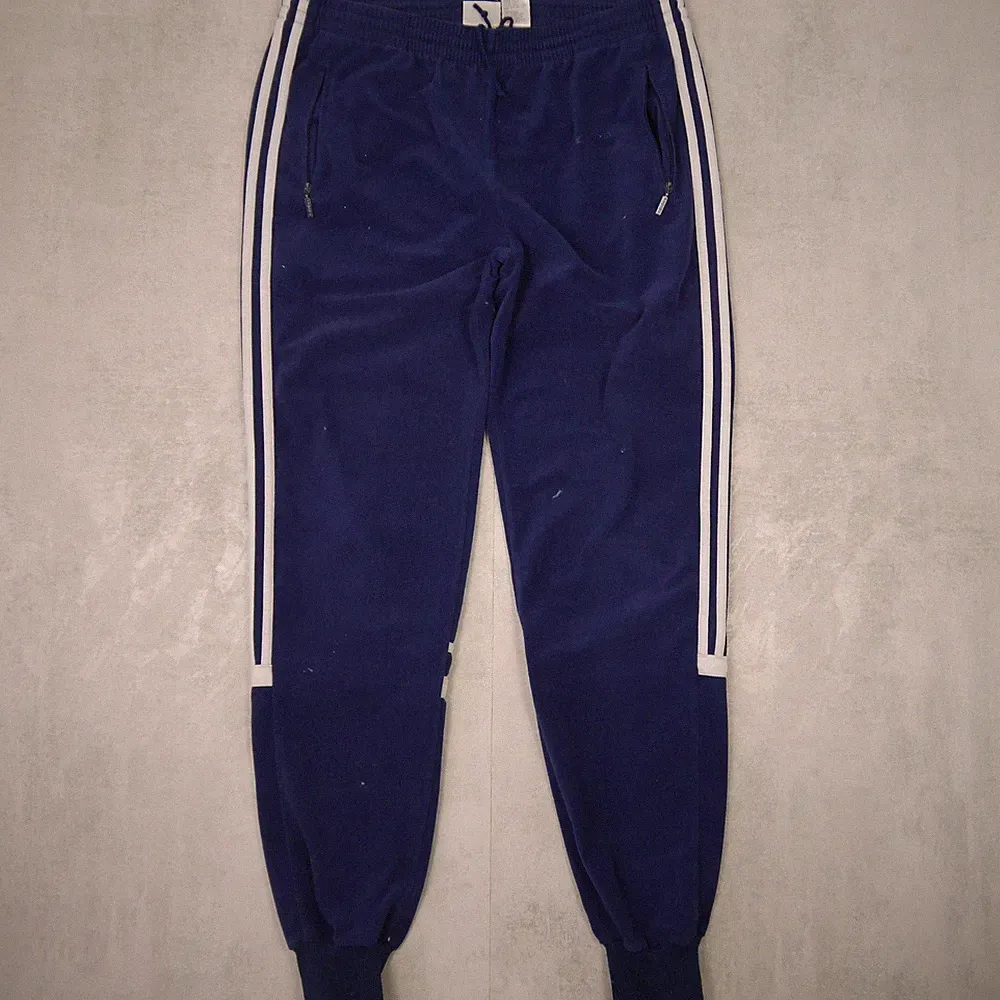 Adidas Trainingshose Herren M Blau Straight Fit Retro Streetwear 3-Streifen y2k