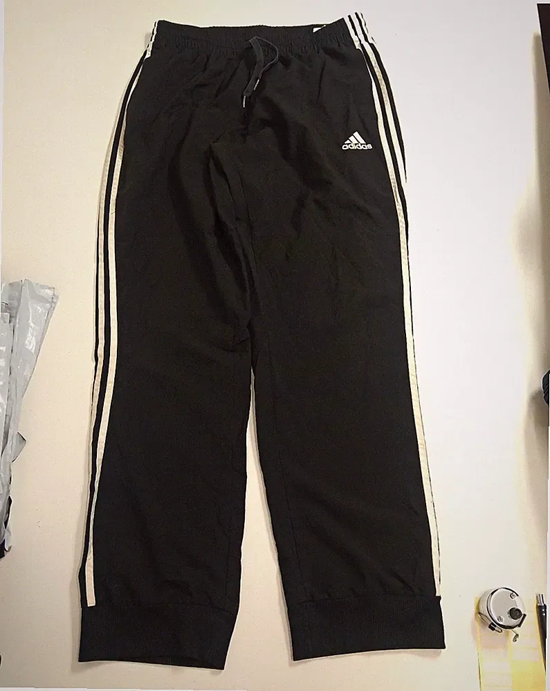 adidas Trainingshose Herren M schwarz/weiß Polyester Taschen Jogginghose