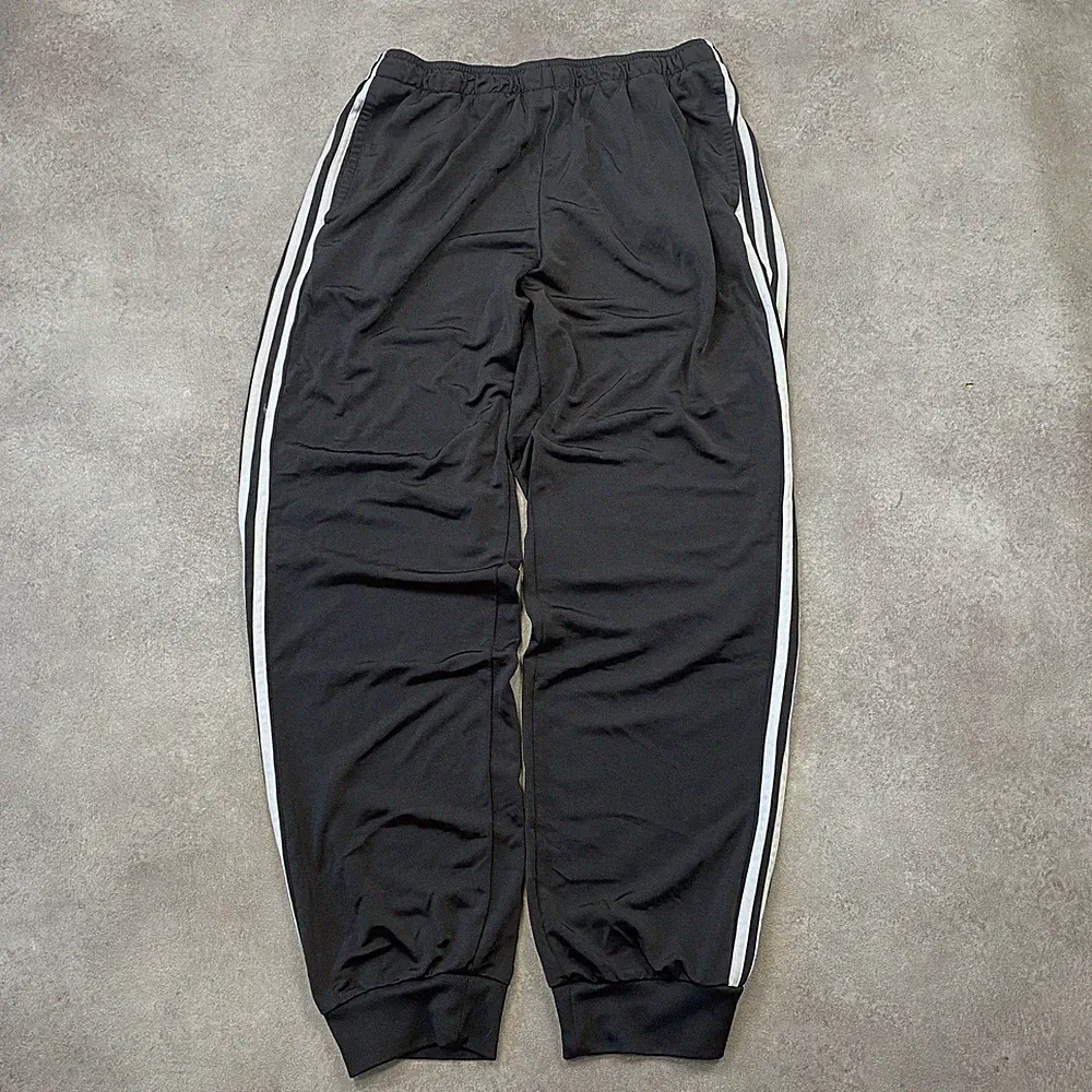 Adidas Trainingshose Herren XS Vintage Loose Fit Gestreift Jogginghose, Schwarz