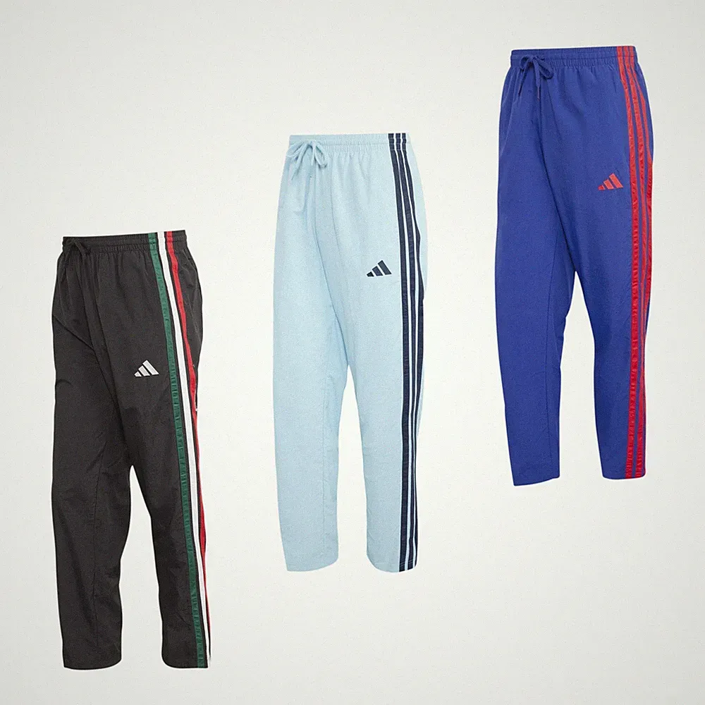 adidas Trainingshose Sporthose Jogginghose Herren schwarz blau 3 Streifen Design