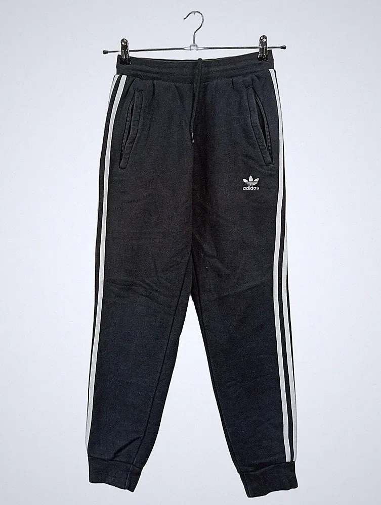adidas Trefoil Jogginghose Herren Trainingshose Schwarz Gr. 46 S Baumwolle
