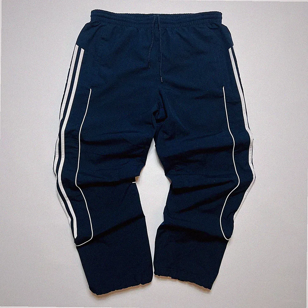 Adidas Vintage 2000s Y2K Track Pants Hose Jogginghose Baggy Fit Herren blau M-L