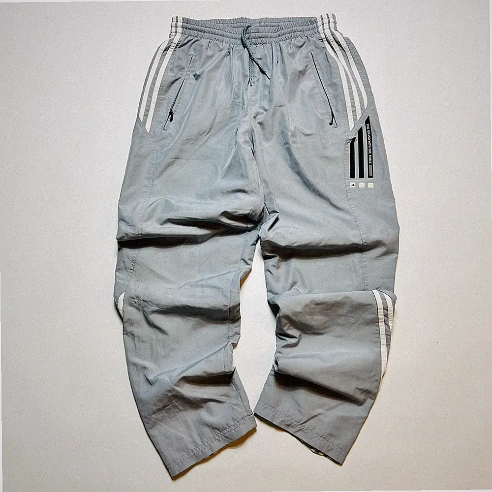 Adidas Vintage 90s Sample Tracking Pants Jogginghose Baggy Fit grau L / XL