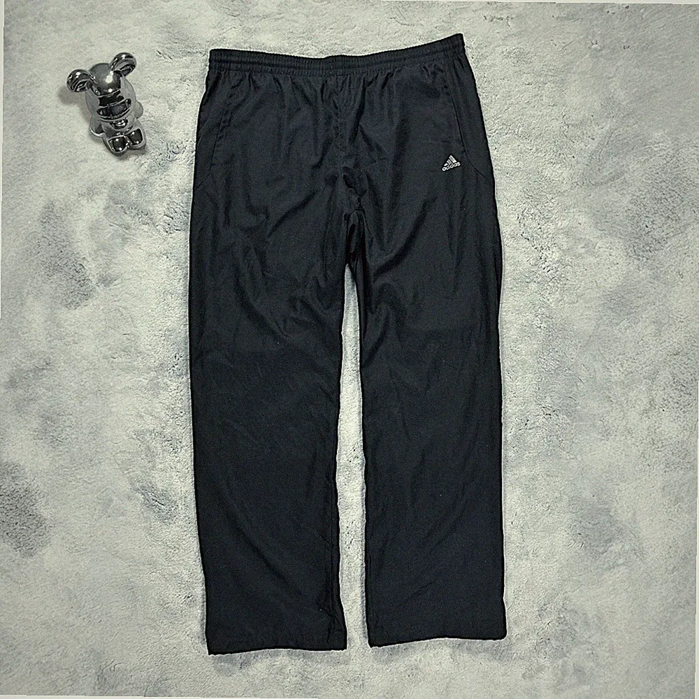 Adidas Vintage Herren Baggy Jogginghose Trackpants Schwarz Logo (Gr. XL)