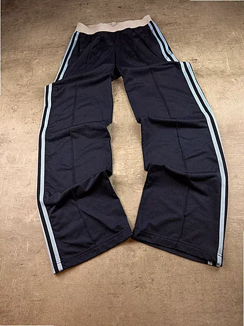 Adidas Vintage Jogginghose Track Pant Hose Dunkelblau Hellblau Y2K Oversized L