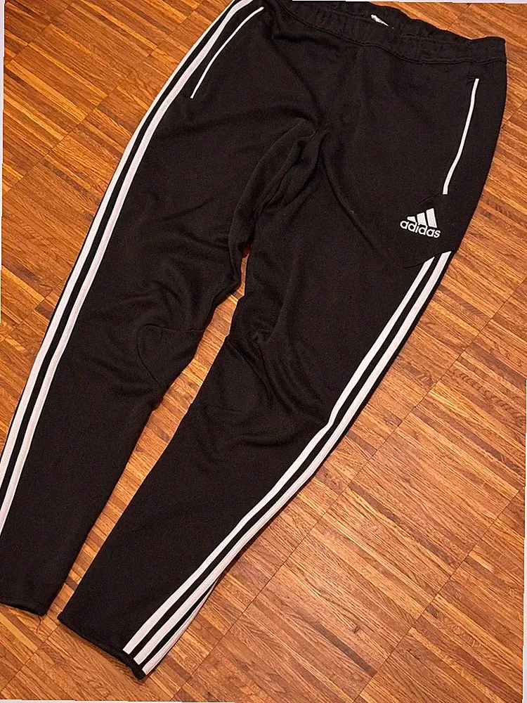 Adidas Vintage Retro Y2K Jogginghose Herren Schwarz Weiss 3 Streifen S