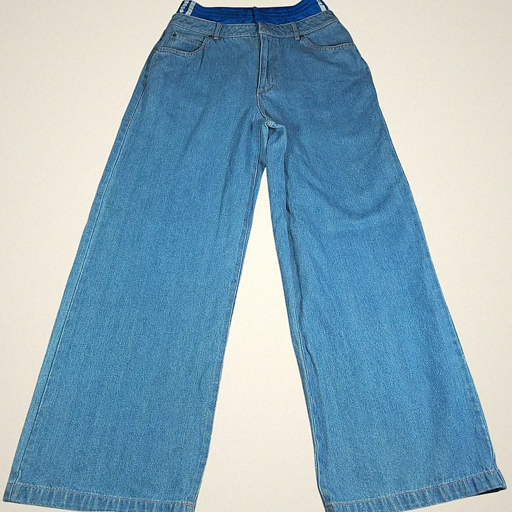 Adidas x Ksenia Schnaider Jeans Jogginghose Herren W31 L32 blau weites Bein Skater