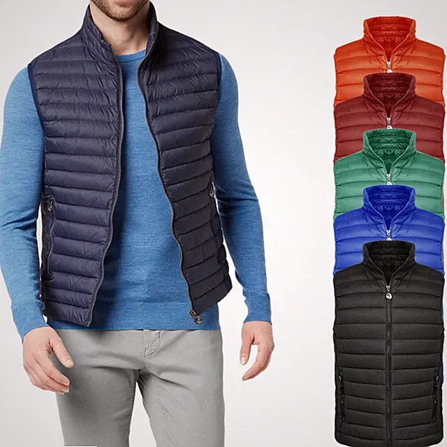Ärmellose Herren Winter Freizeitjacke Jacke Weste Slim Fit VEQUE