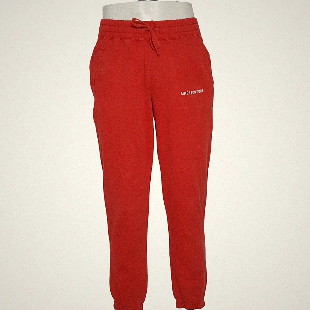 Aime Leon Dore, Jogginghose, Größe: S, Rot, Print, Sweat, Herren #h66