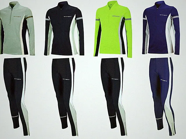 AIRTRACKS Thermo Funktions Laufset - Fleece Laufshirt Langarm + Laufhose Lang!