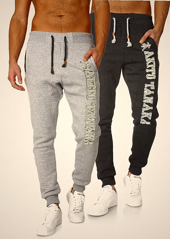 Akito Tanaka Herren Baggy Freizeit Sport Trainingshose Sweatpants tapered 18247
