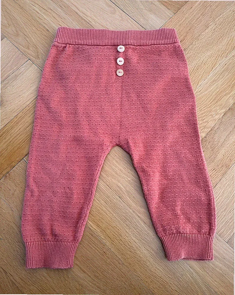 ALANA Baby Jogginghose Gr. 68 rosa gepunktet mit Knopf elastischer Bund