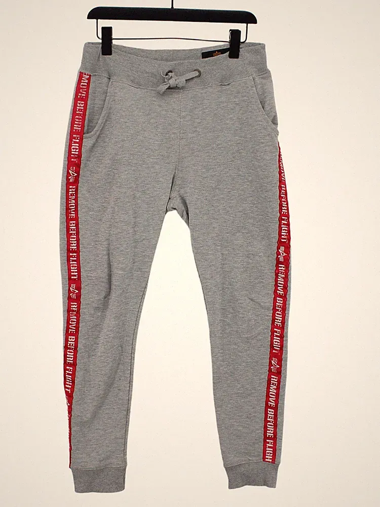 Alpha Industries Herren Sporthose S grau Baumwolle mit Polyester Jogginghose