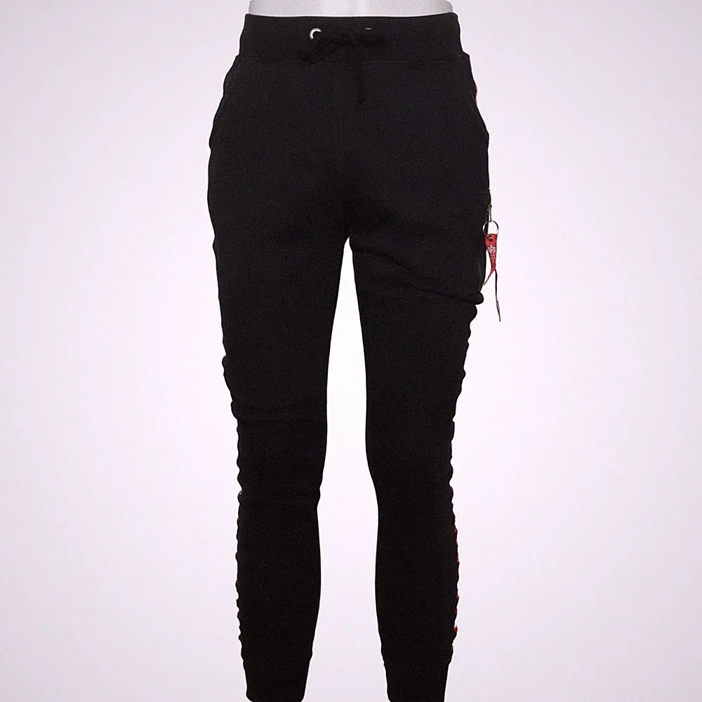 Alpha Industries, Jogginghose, Größe: S, Schwarz/Rot, Baumwolle/Polyester #TKV