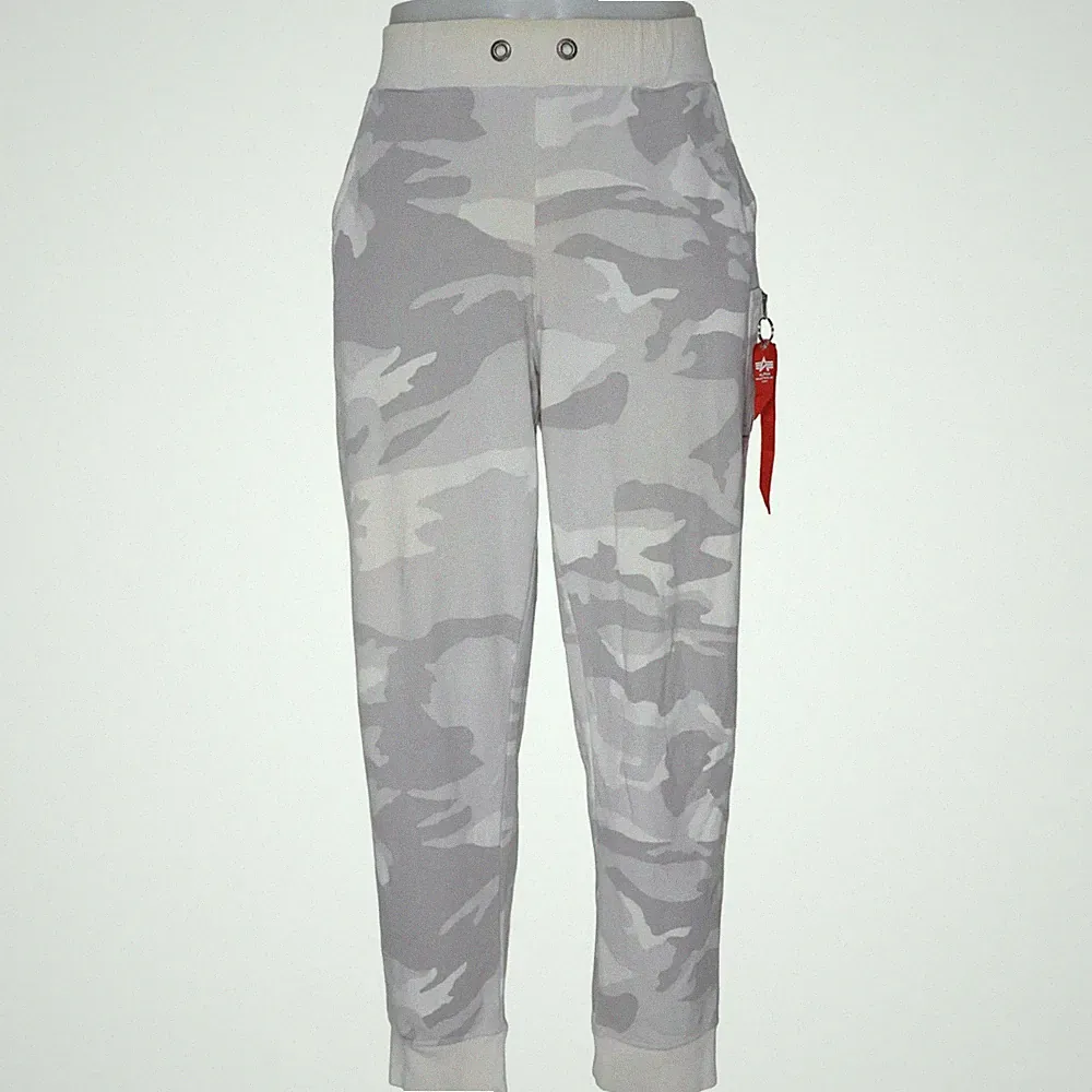 Alpha Industries, Jogginghose, Größe: XL, Grau/Weiß, Baumwolle/Polyester #iQ7