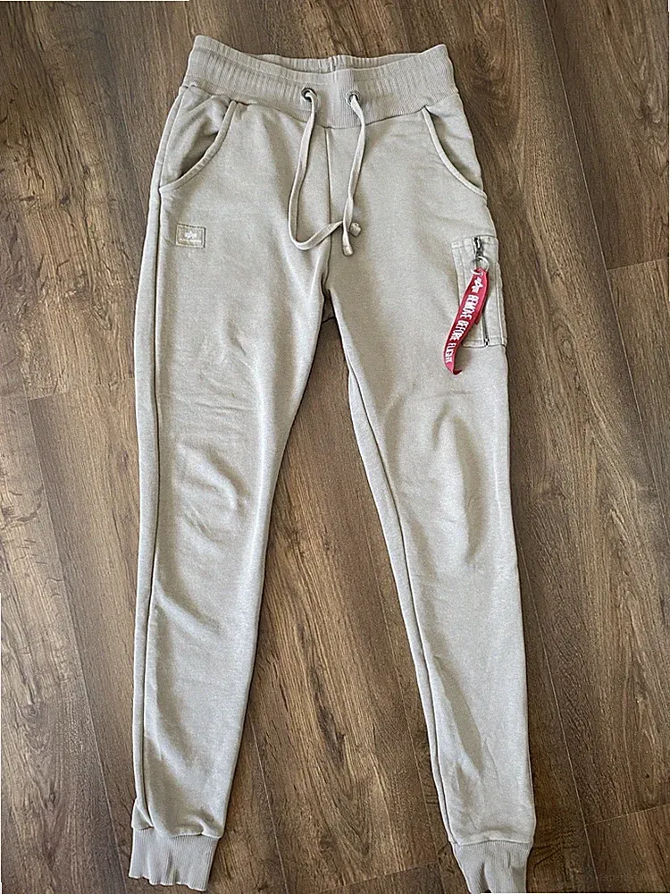 Alpha Insustries Joggingshose XS Beige Slim Fit Top Bequem Baumwolle Sport