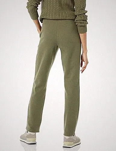 Amazon Essentials Damen Jogginghose Gerades Bein Fleece Olivgrün